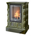 Kachlová kamna ABX Britania exklusive, kachlový sokl, Zelená